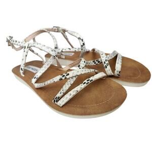 Steve Madden Size 7 Snake Skin Look Sandals Strappy Ankle